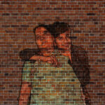 a pic on wall with my mom